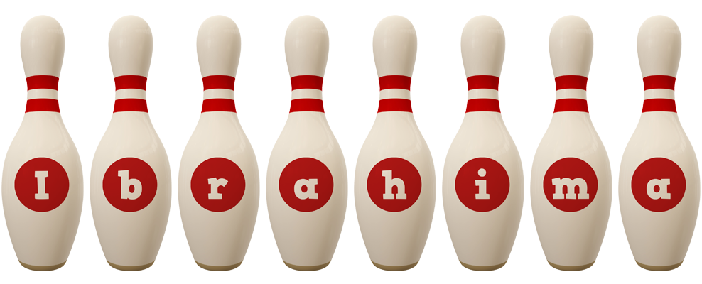 Ibrahima bowling-pin logo