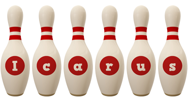 Icarus bowling-pin logo