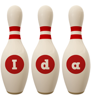 Ida bowling-pin logo