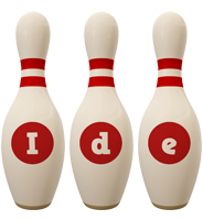 Ide bowling-pin logo