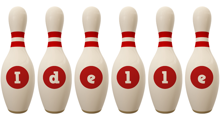 Idelle bowling-pin logo