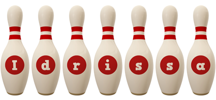 Idrissa bowling-pin logo