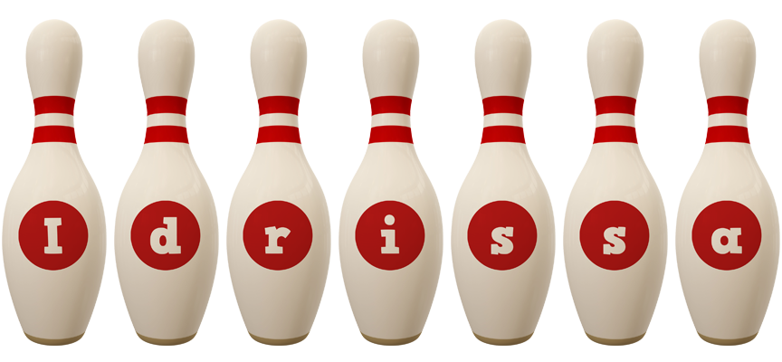Idrissa bowling-pin logo