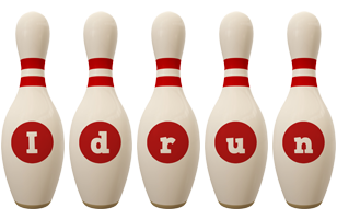 Idrun bowling-pin logo