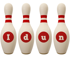 Idun bowling-pin logo