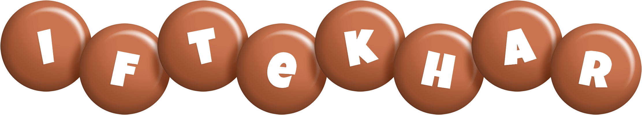 Iftekhar candy-brown logo