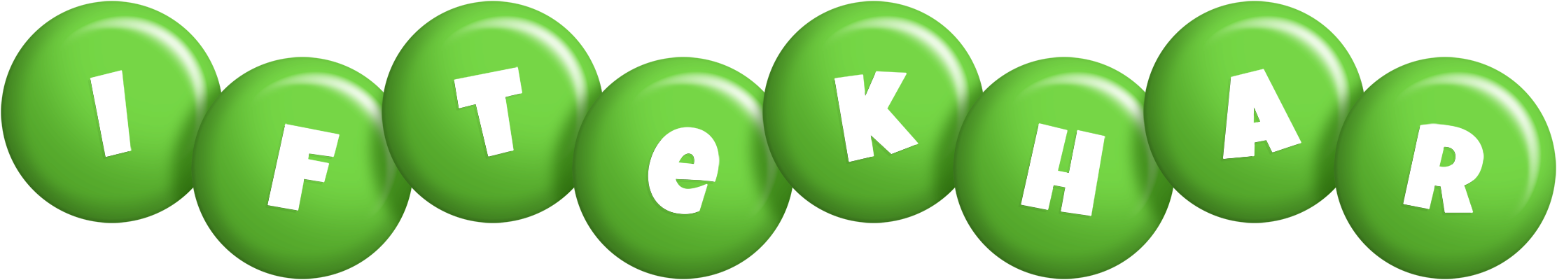 Iftekhar candy-green logo