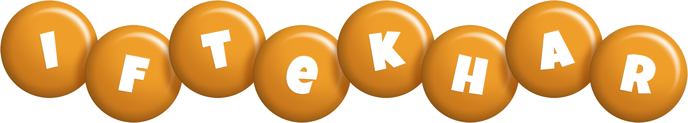 Iftekhar candy-orange logo