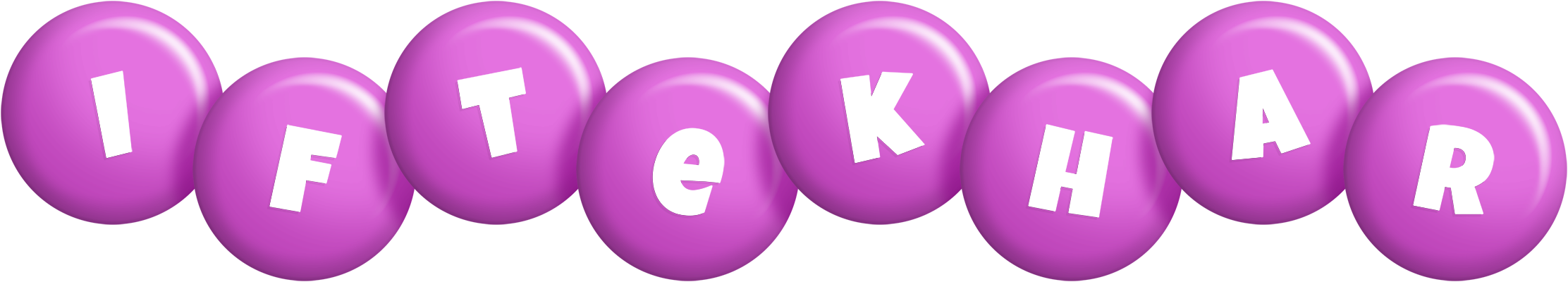 Iftekhar candy-purple logo