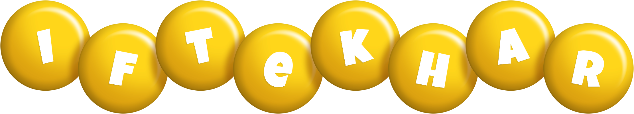 Iftekhar candy-yellow logo