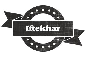 Iftekhar grunge logo