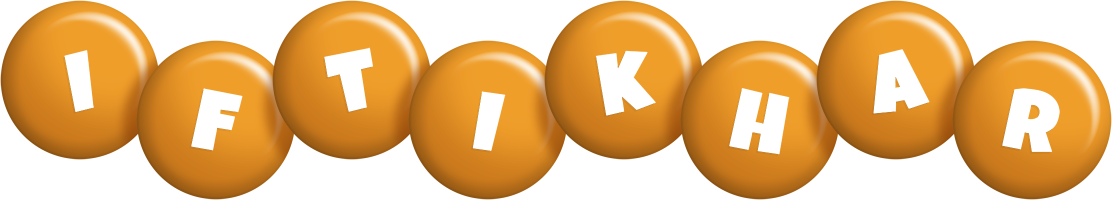 Iftikhar candy-orange logo