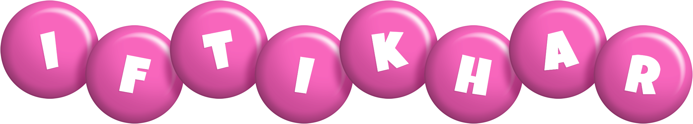 Iftikhar candy-pink logo