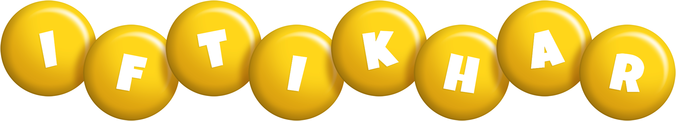 Iftikhar candy-yellow logo