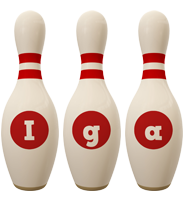 Iga bowling-pin logo