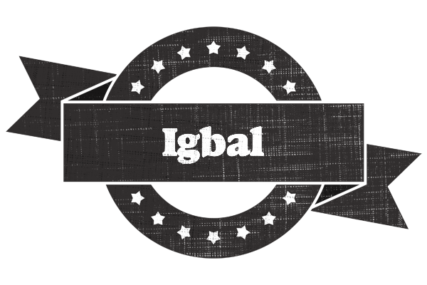 Igbal grunge logo
