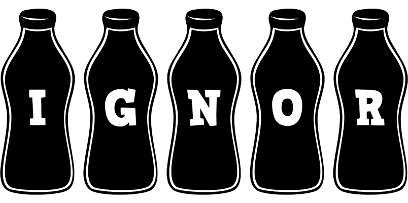 Ignor bottle logo
