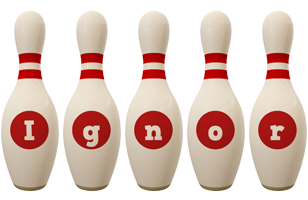 Ignor bowling-pin logo