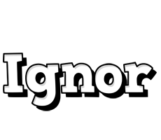 Ignor snowing logo