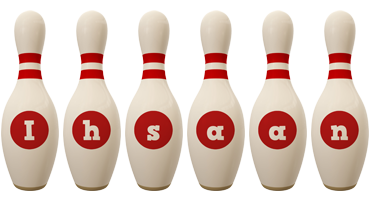 Ihsaan bowling-pin logo