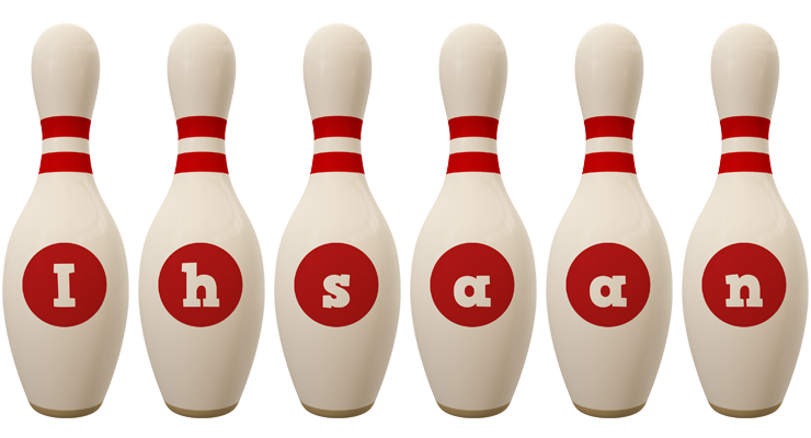 Ihsaan bowling-pin logo