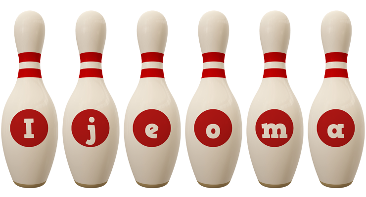 Ijeoma bowling-pin logo