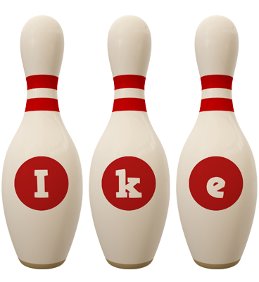 Ike bowling-pin logo