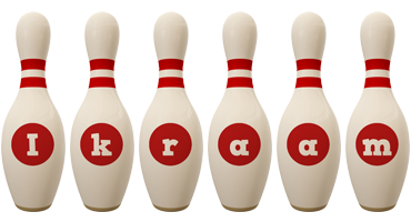 Ikraam bowling-pin logo