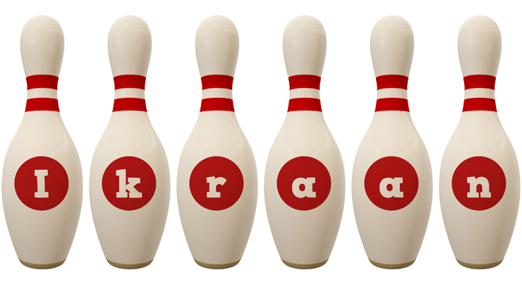 Ikraan bowling-pin logo