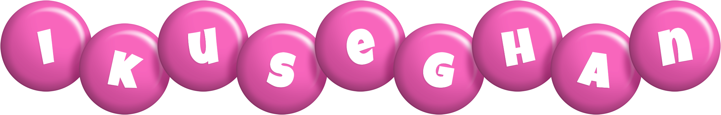 Ikuseghan candy-pink logo
