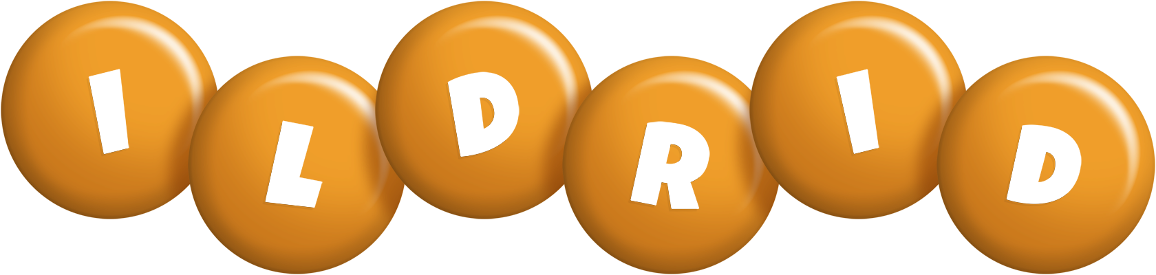 Ildrid candy-orange logo