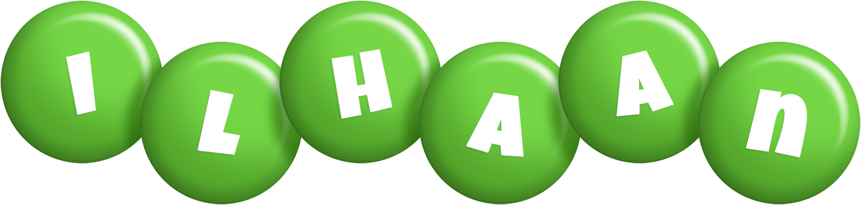 Ilhaan candy-green logo