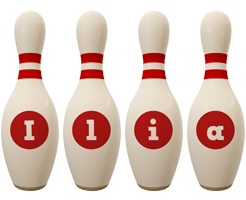 Ilia bowling-pin logo