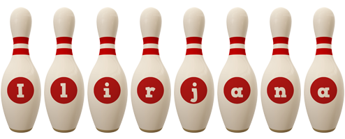 Ilirjana bowling-pin logo