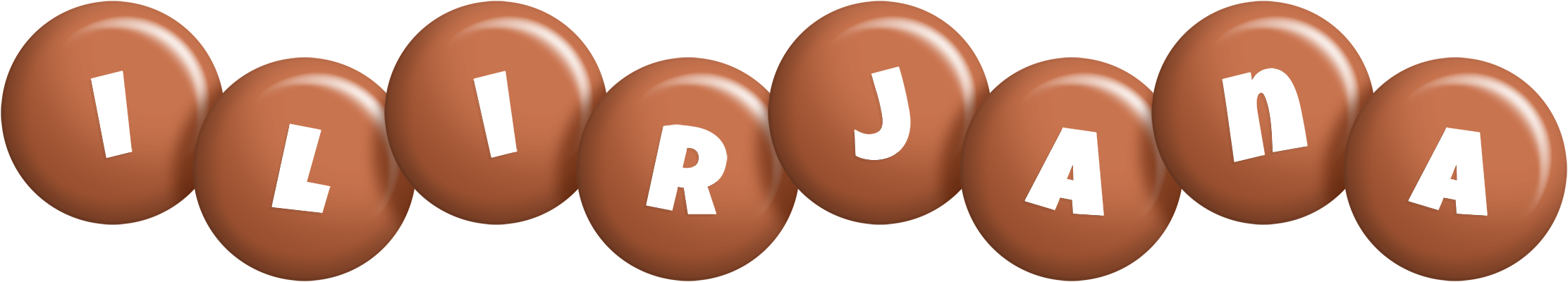Ilirjana candy-brown logo