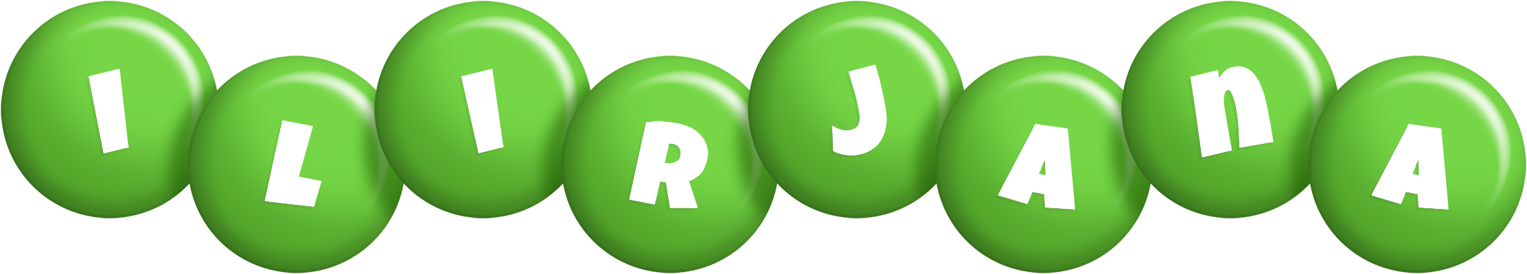 Ilirjana candy-green logo