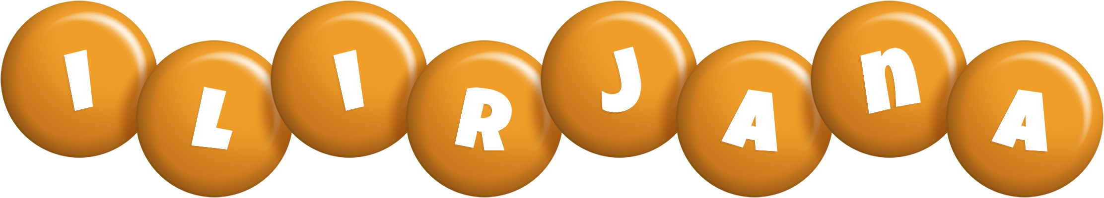 Ilirjana candy-orange logo