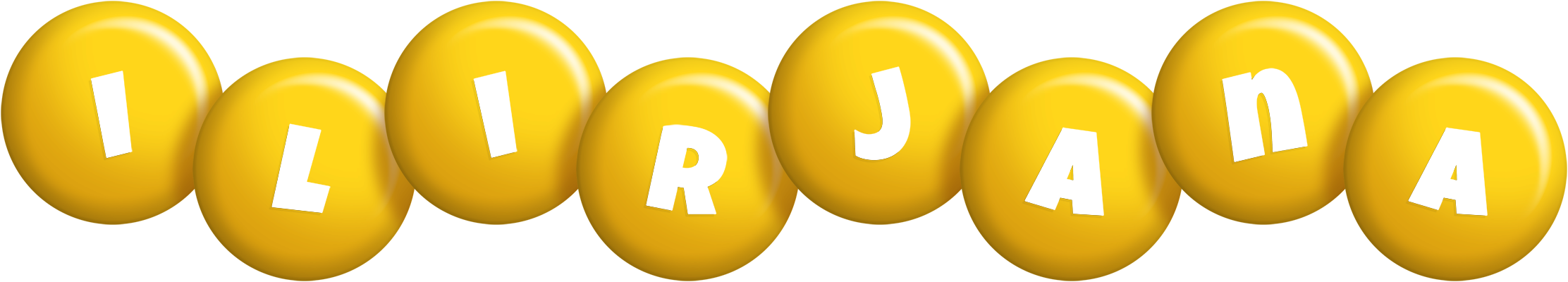 Ilirjana candy-yellow logo
