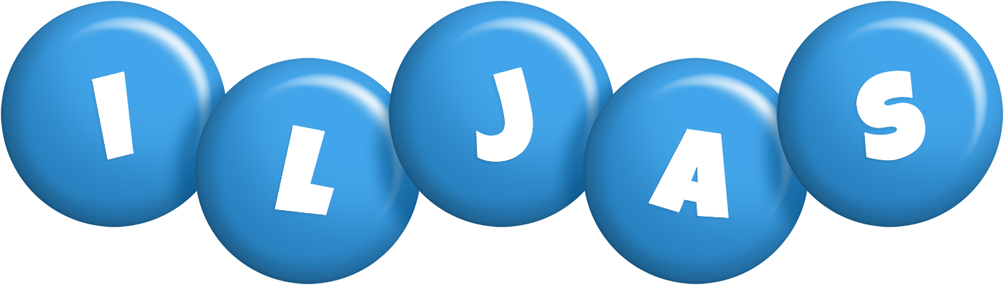 Iljas candy-blue logo