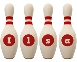 Ilsa bowling-pin logo