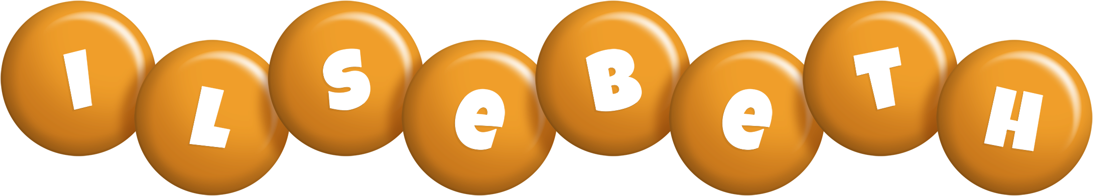 Ilsebeth candy-orange logo