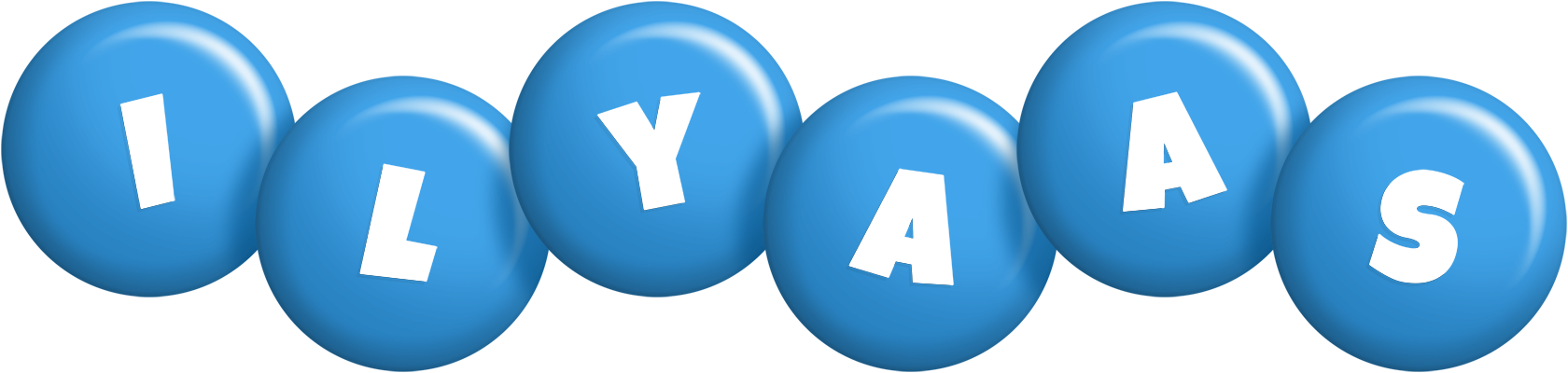 Ilyaas candy-blue logo