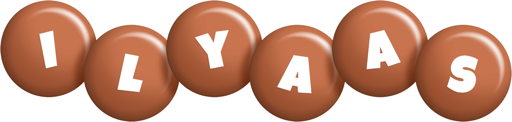 Ilyaas candy-brown logo