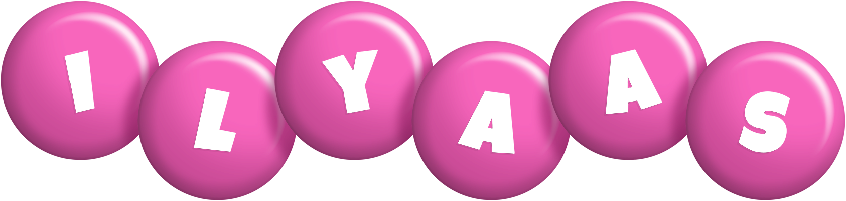 Ilyaas candy-pink logo