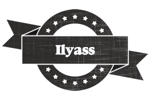 Ilyass grunge logo