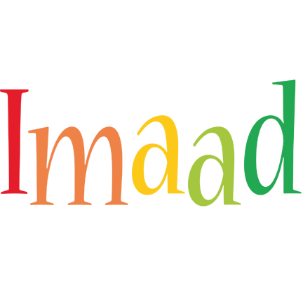 Imaad birthday logo
