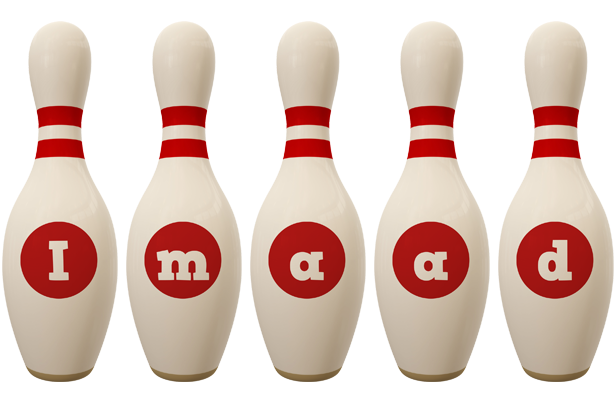 Imaad bowling-pin logo