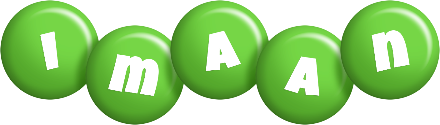 Imaan candy-green logo