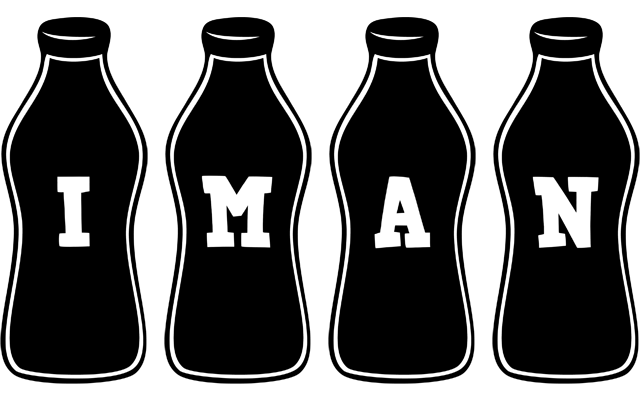 Iman bottle logo