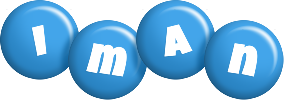 Iman candy-blue logo